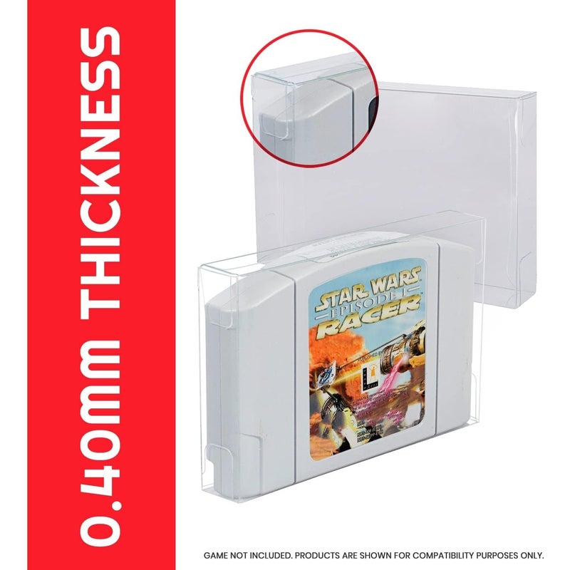 EVORETRO Video Game Cartridge Protector Compatible for Nintendo N64 Games - 0.40 MM PET Cartridge Display Storage Case compatible for Mario Kart, Zelda, Super Mario, Golden Eye (Pack of 25) - Image 5